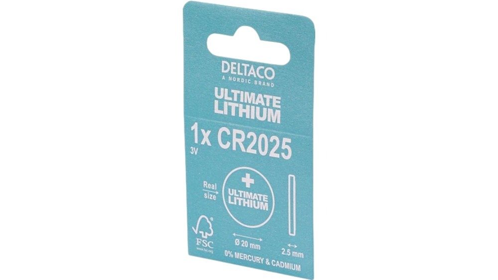 Ultimate Lithium -paristo, 3V, CR2025 nappiparisto, 1 kpl