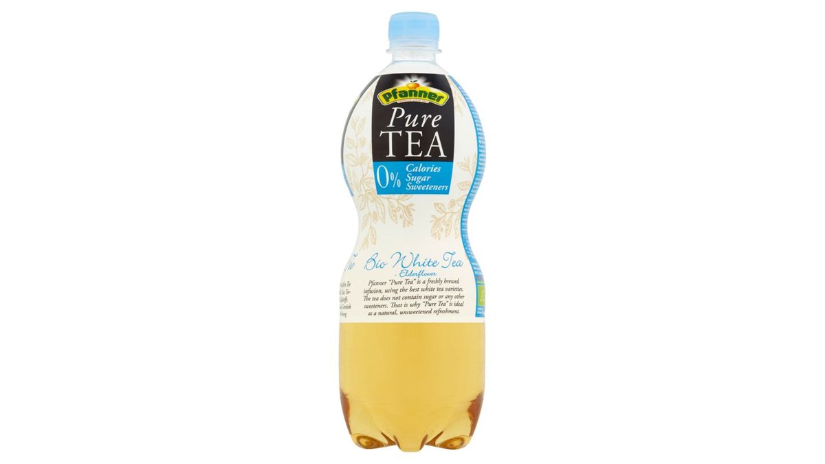 Pfanner Pure Tea bio čajový nápoj s příchutí citrón-bezový květ 1l