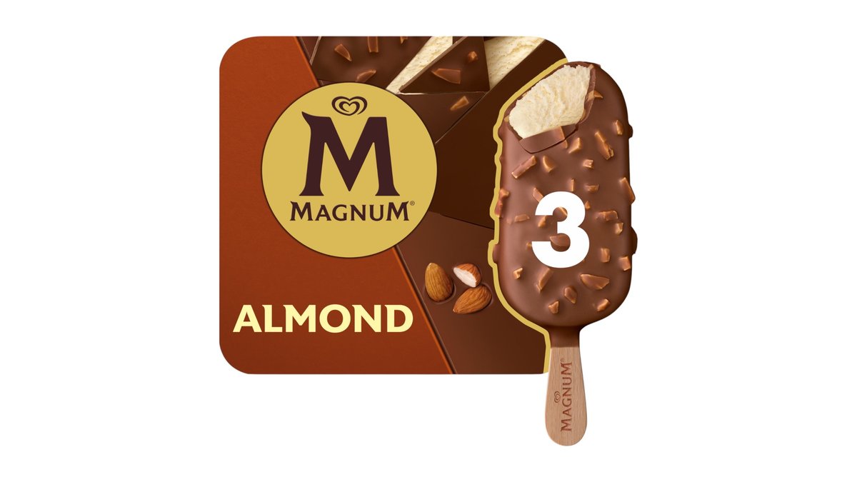 ❄️Ispinde m. mandel 3 stk., Magnum
