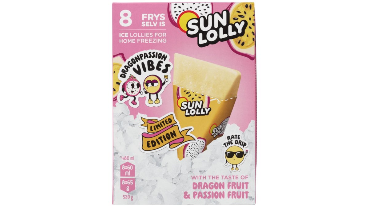 Sun Lolly Dragon & Passion, 8 stk