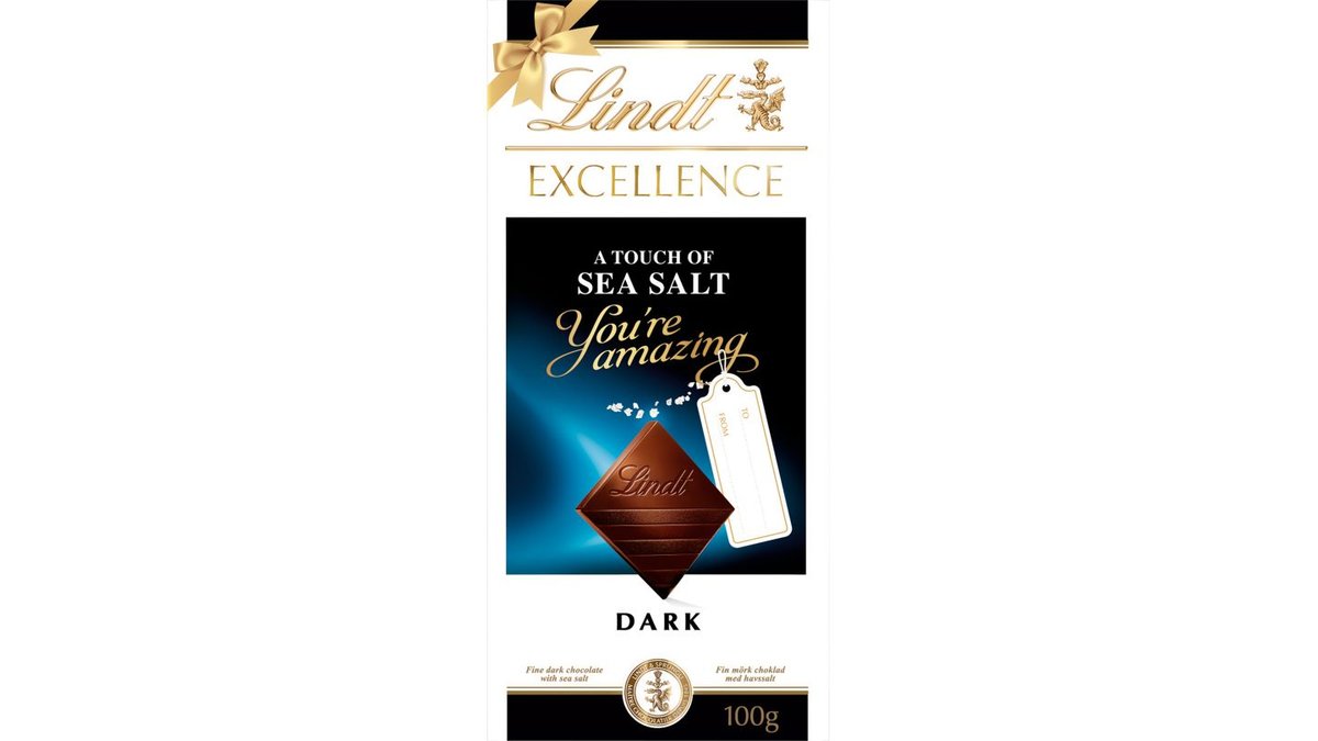 Lindt Excellence Sea Salt Gifting Edition, 100 g