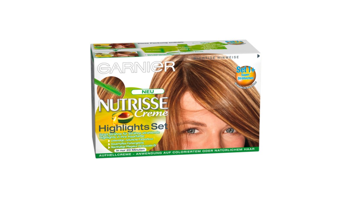 Garnier Nutrisse Creme Highlights Set Set 1+ Super-Strähnchen für Blondes  bis Braunes Haar | Budni Friedrichstraße | Wolt, image size:1200x675