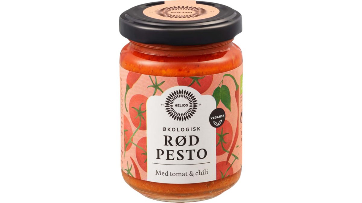 Helios Pesto Rød Piccante ØKO, 130 g