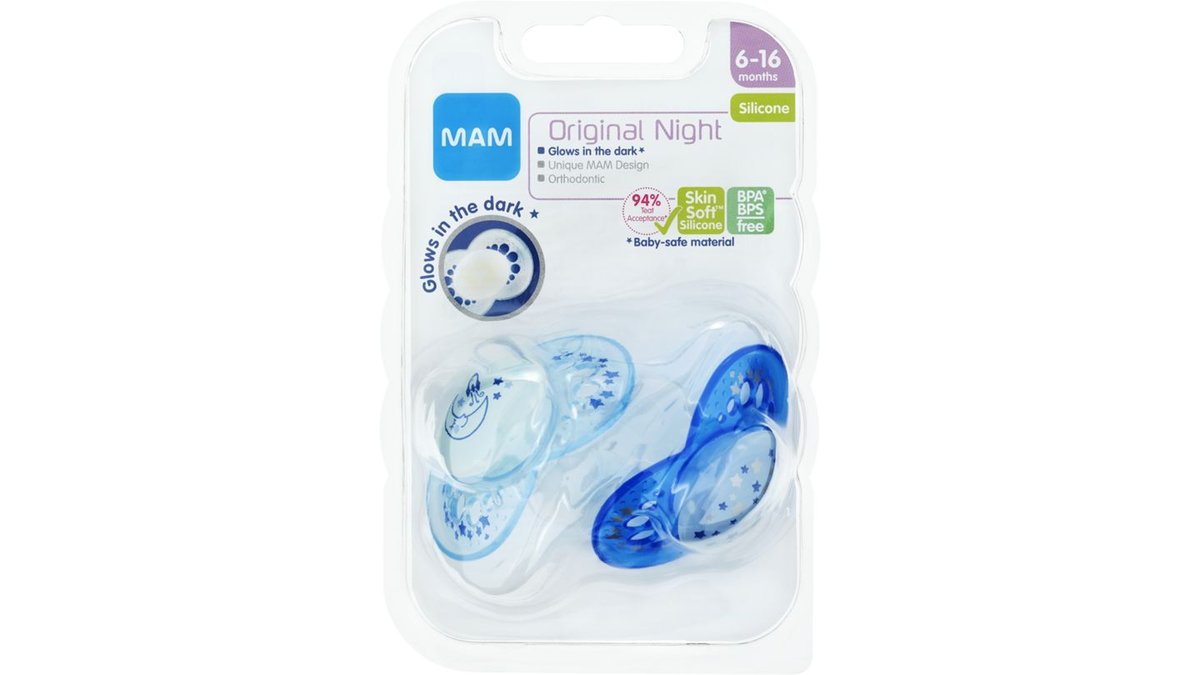 Mam Napp Original Night 6-16 M Sil, 2-pack