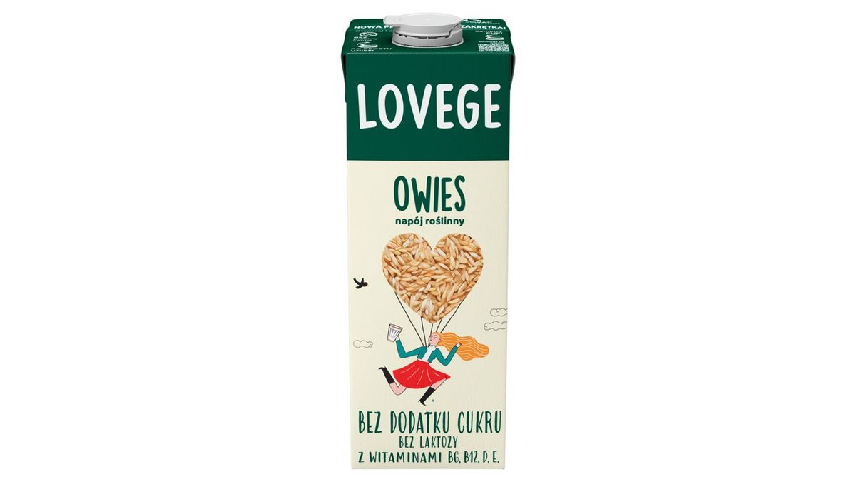 Lovege Napój Owsiany bez cukru 1 l