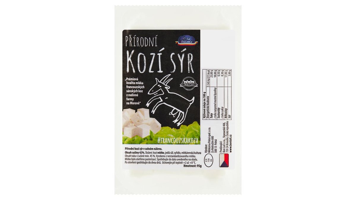 Bon Lait Přírodní kozí sýr 95g