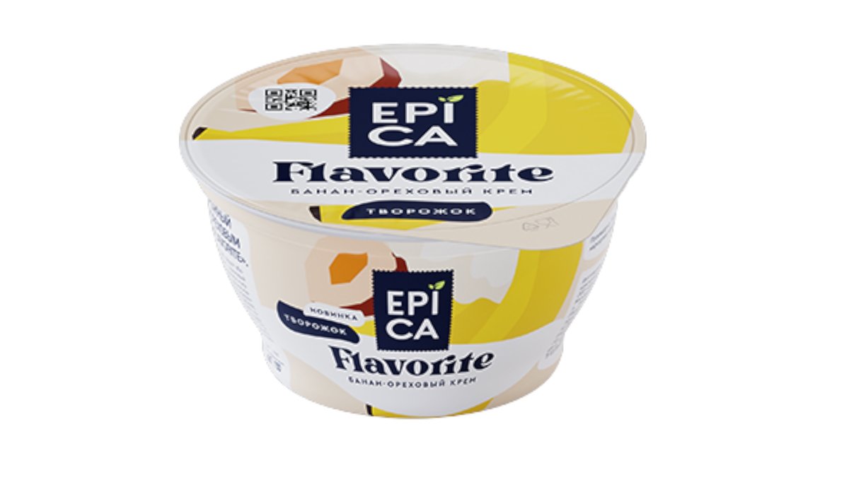 Творожок Epica Flavorite банан-ореховый крем 130 г
