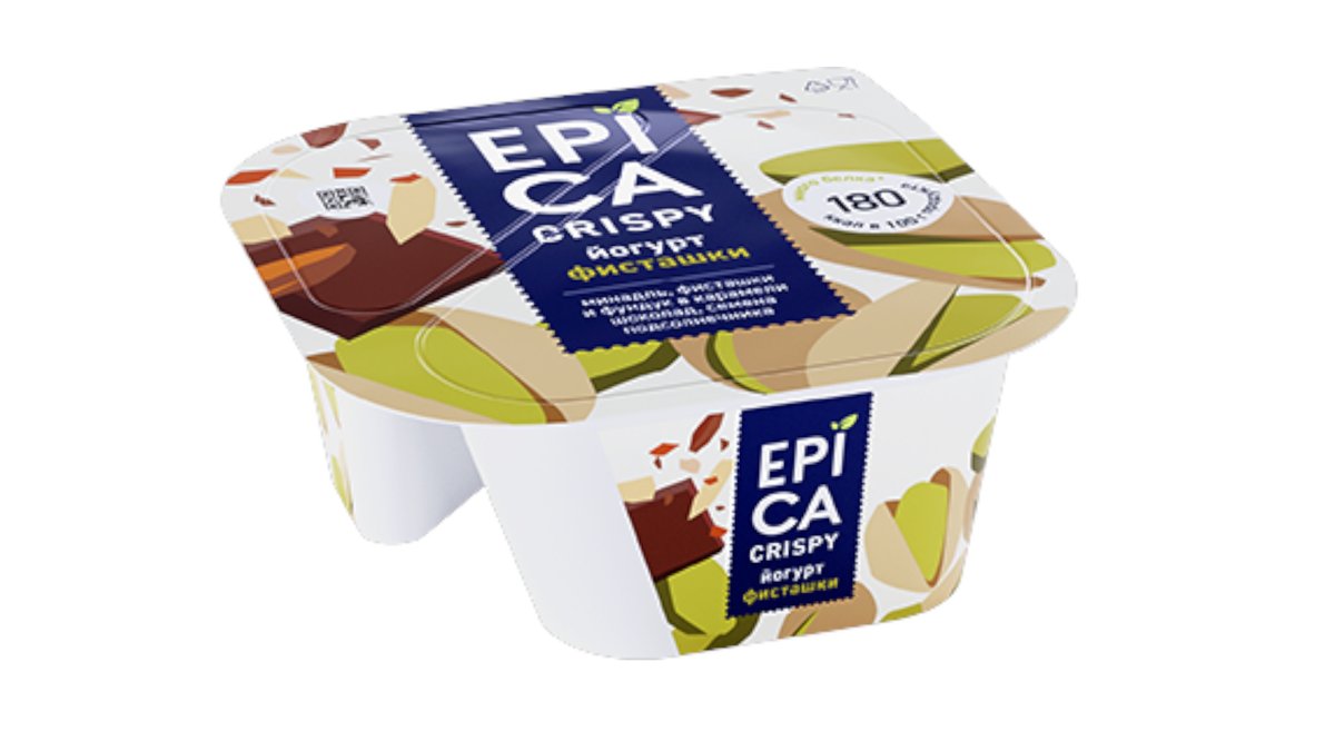 Йогурт Epica Crispy с фисташками 10% 140 г