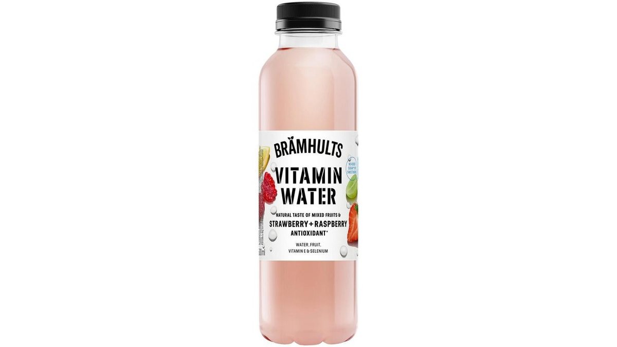Brämhults Vitamin Water Mansikka-vadelma juoma 500ml