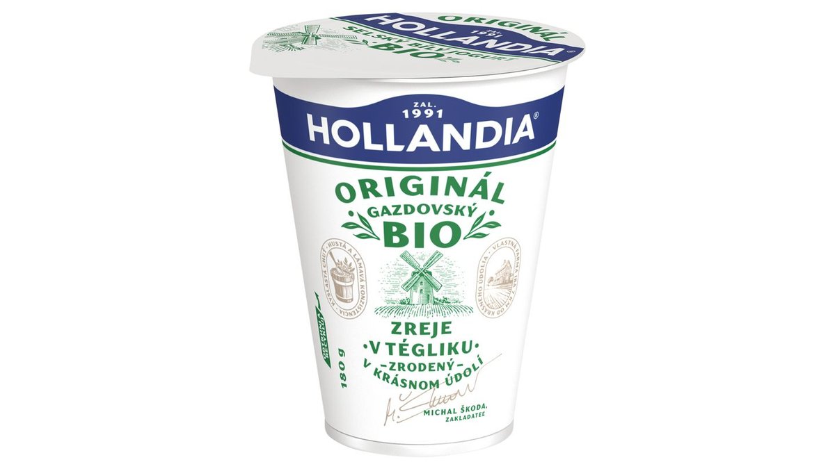 Hollandia Bio jogurt gazdovský biely s kultúrou BiFi 180 g