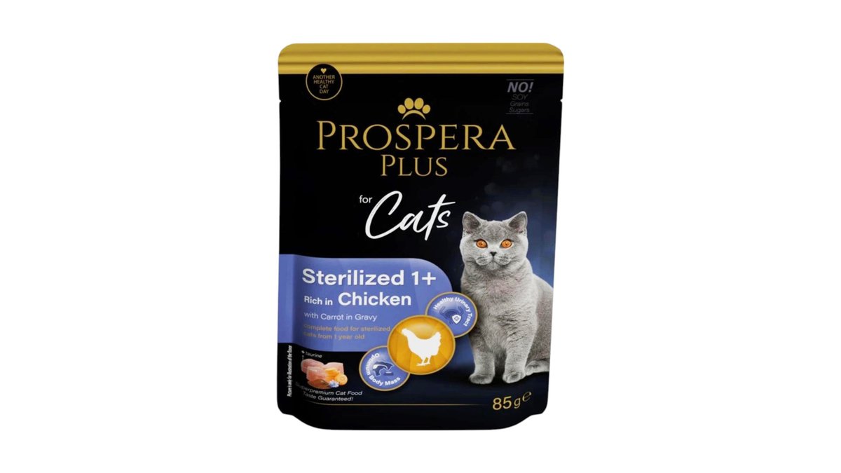 Prospera Plus Pouch Sterilized 1+, Chicken, Carrot 85g