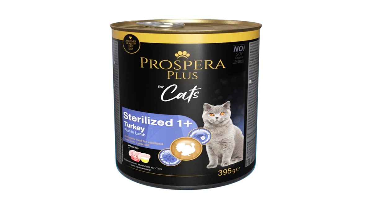 Prospera Plus Cat Meat Paté Sterilized 1+, Turkey, Lamb 395g