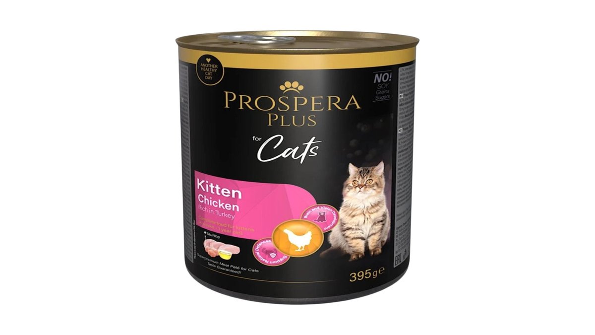 Prospera Plus Cat Meat Paté Kitten, Chicken, Turkey 395g