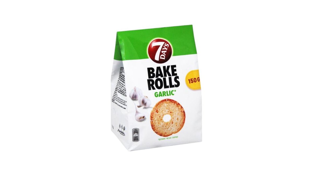 7DAYS Garlic Flavoured Bake Rolls 150g 774313 | Sklavenitis Kato Paphos ...