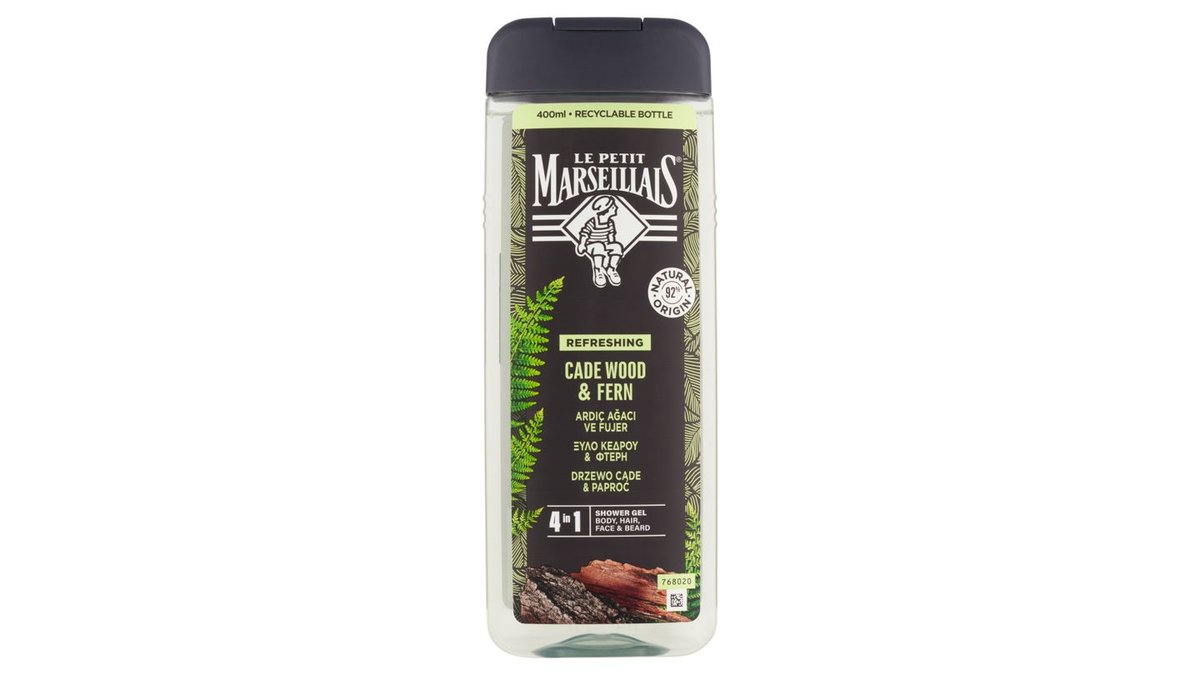 Le Petit Marseillais Sprchový gel jalovec & kapradí 4v1 400ml