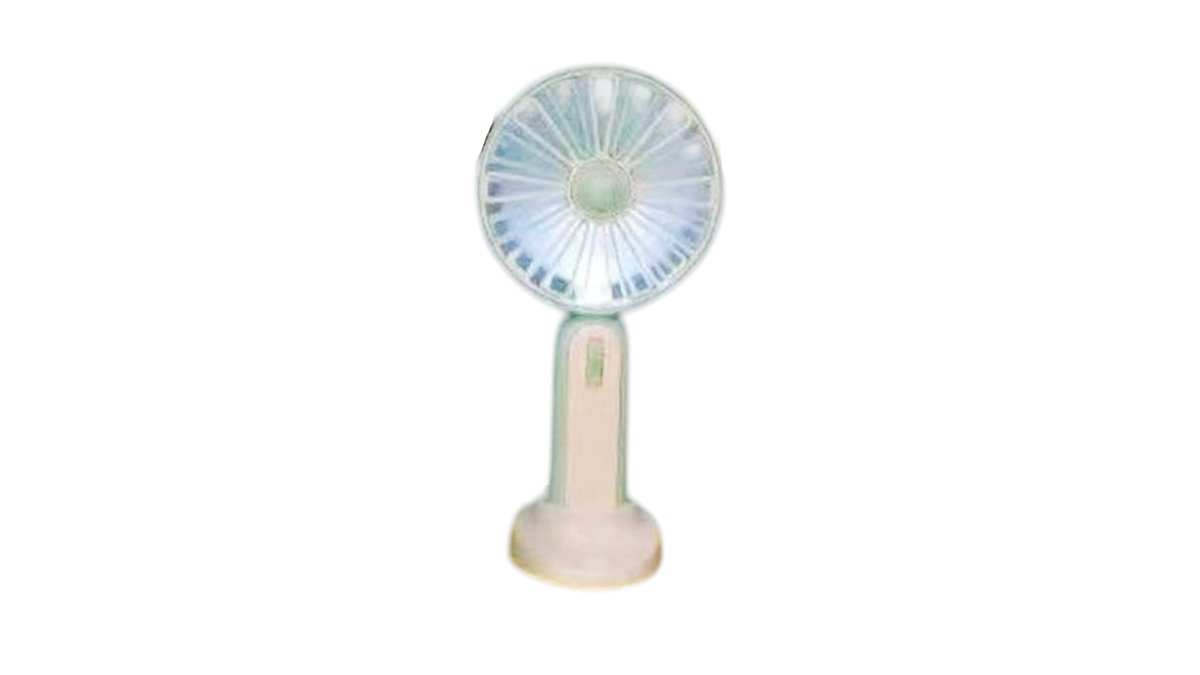Mini fan with light LIGHT GREEN