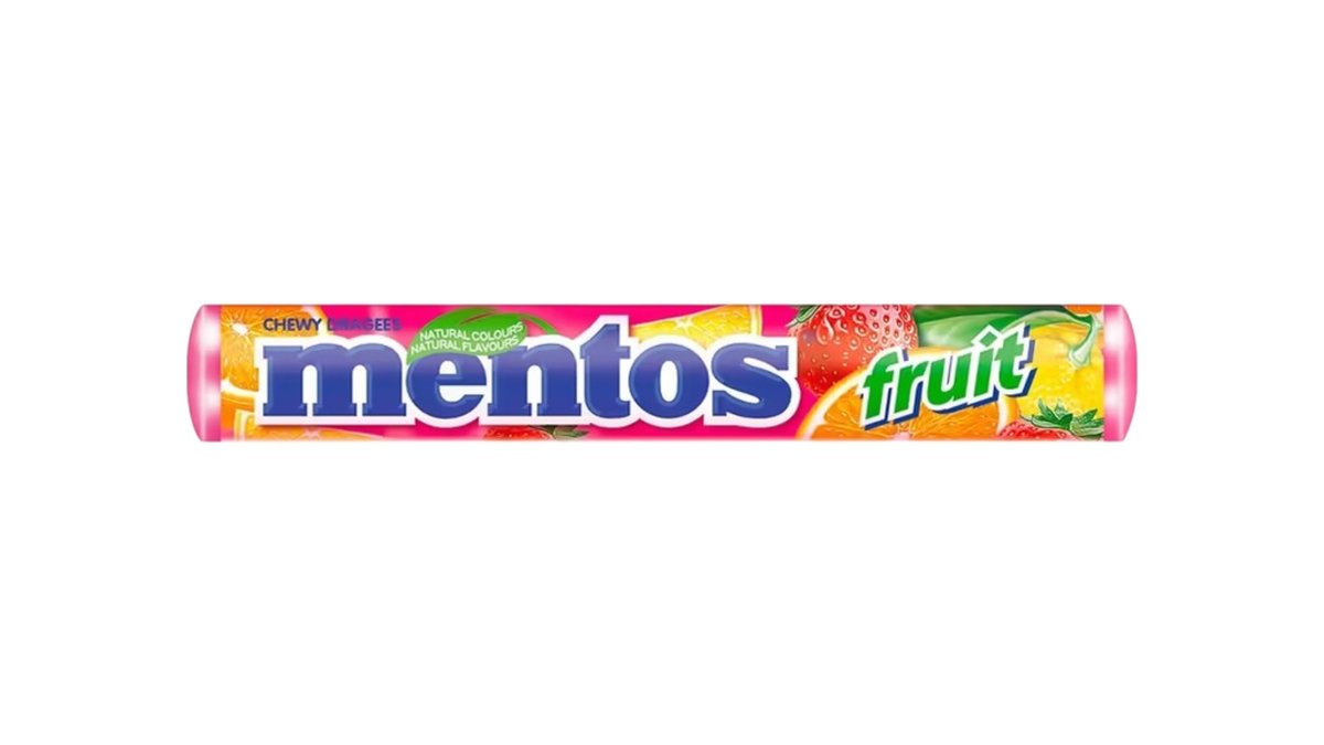 Mentos nätsukomm puuvilja 38g