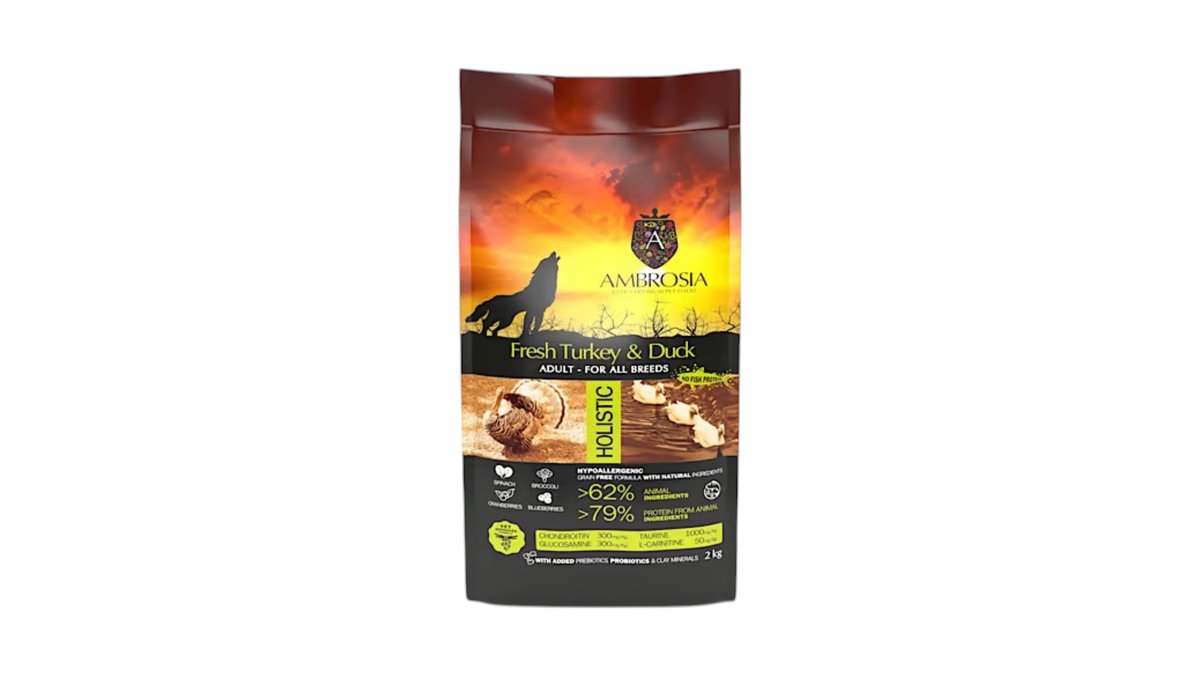 Ambrosia Fresh Turkey & Duck Adult All Breeds 2kg