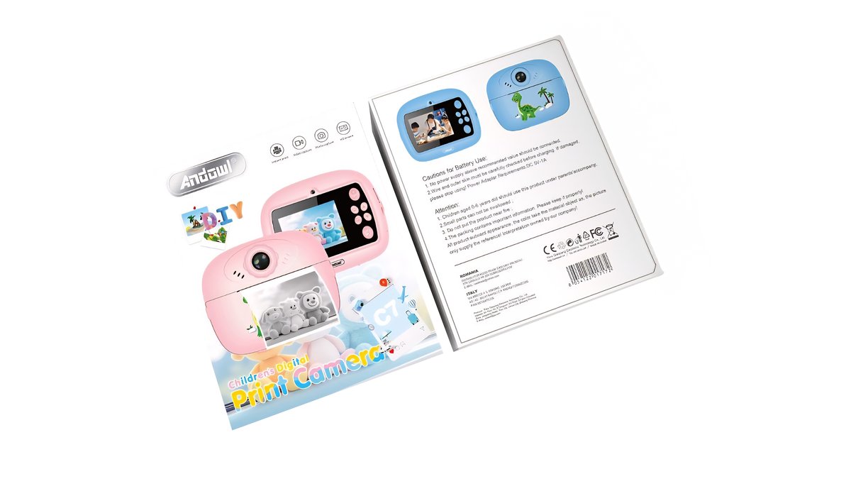 Childerns Print Camera Pink
