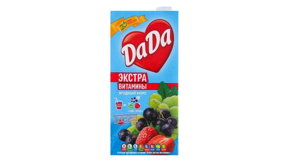 Сок DaDa Экстра-Витамины ягодный морс 1,9 л