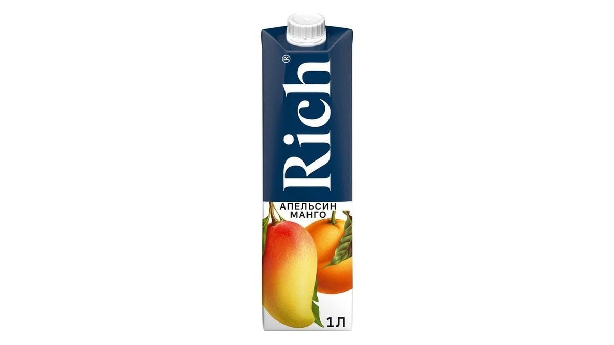 Rich, нектар rich 1л манго и апельсин, шт.