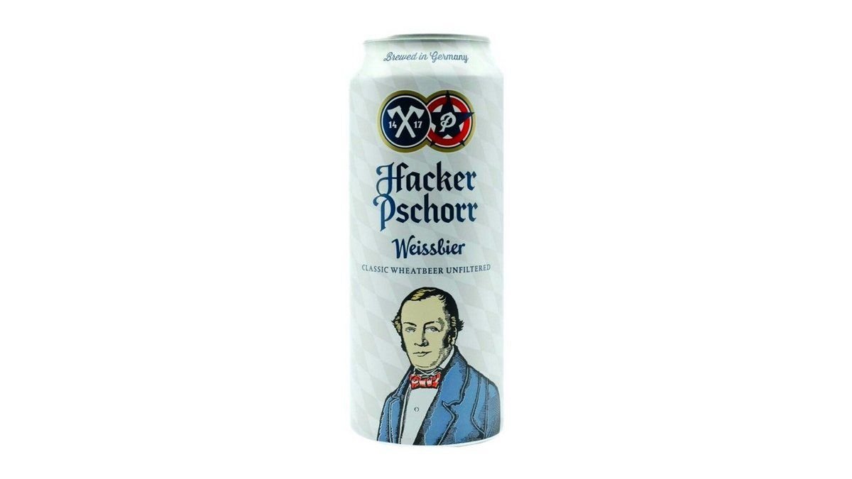 Пиво haker-pschorr 0,5л weisse свет.нефильтр.жб