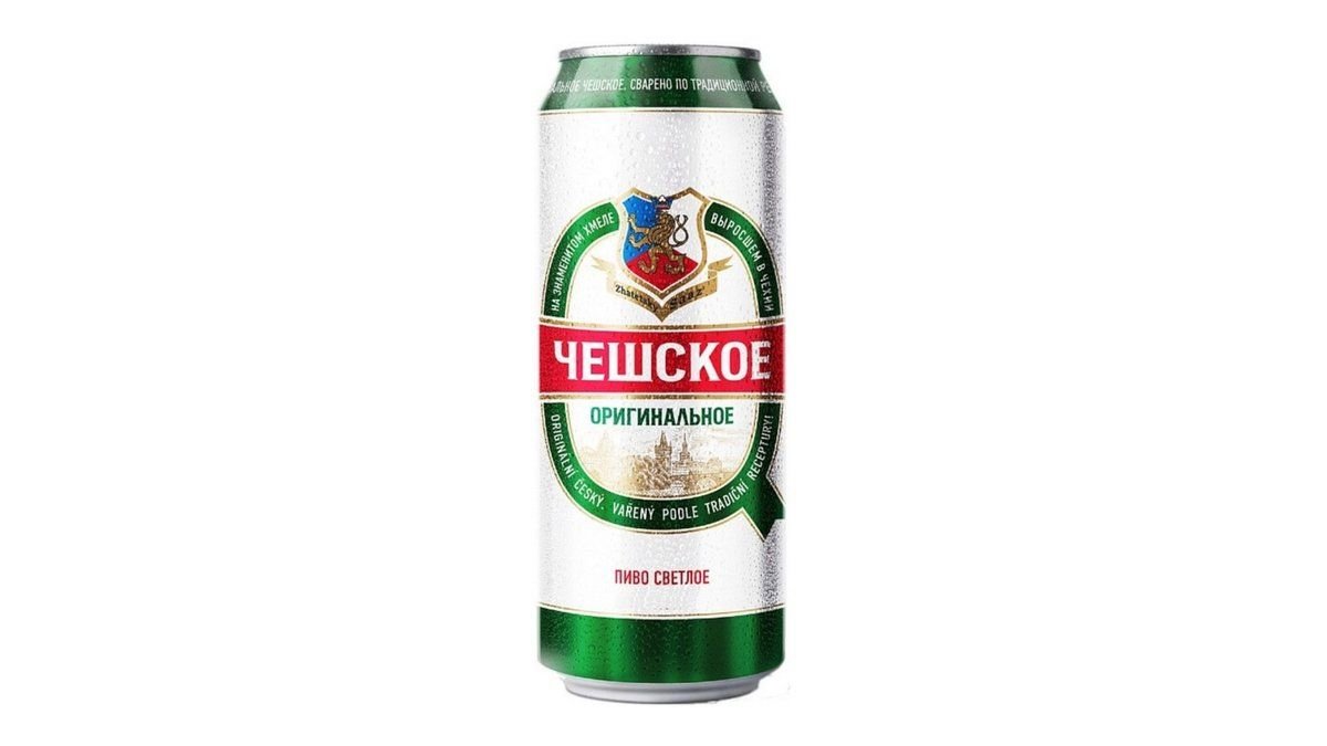 Пиво Чешское оригинальное светлое 4.7% 0.45 л
