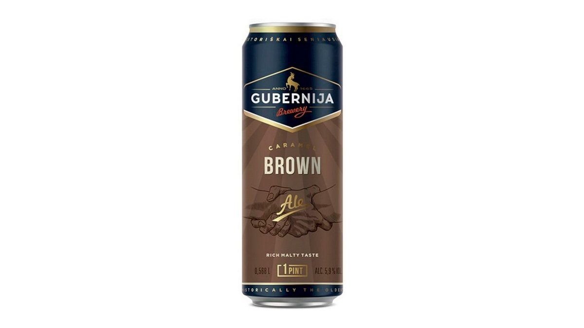 Пиво gubernija 0,568л brown ale жб