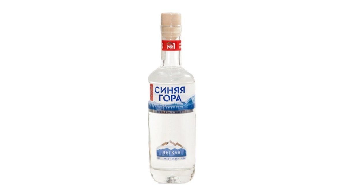 Водка синяя гора легкая 38% 0.45 л