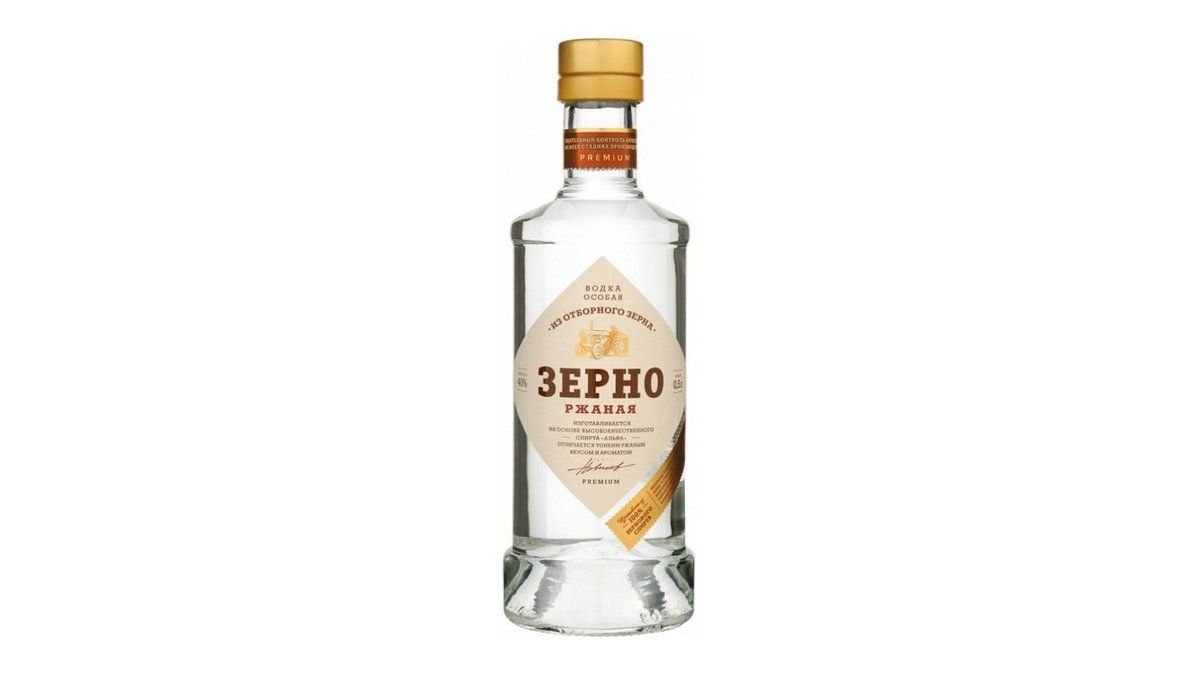 Водка зерно ржаная 40% 0.5 л