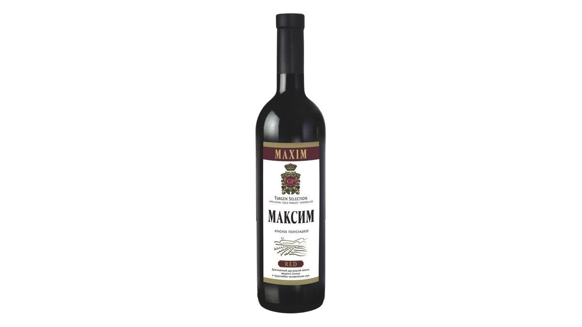 Вино Максим красное полусладкое 0,75 л