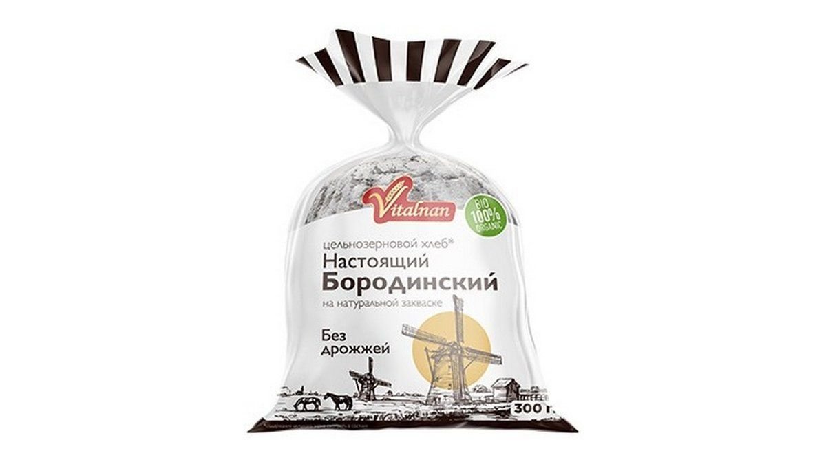 Хлеб vitalnan 300гр цельнозерновой бородинский