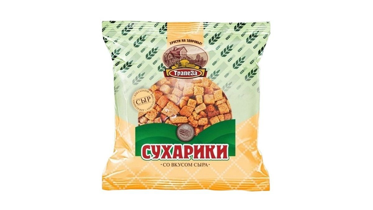Сухари Трапеза салатные с сыром 350 г
