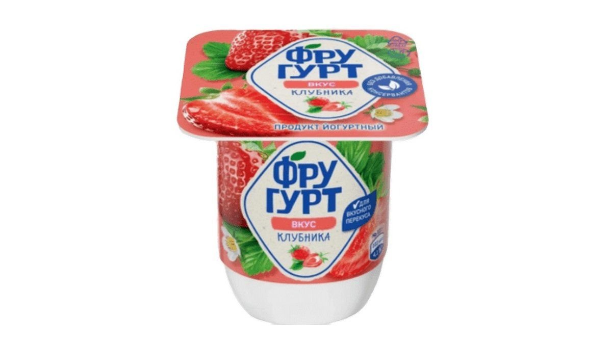 Йогуртный продукт Фругурт клубника 2.5% 115 г