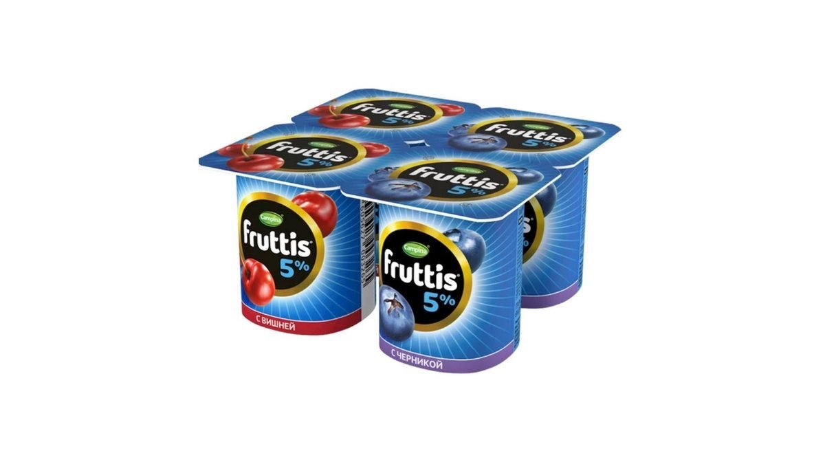 Йогурт CAMPINA Fruttis Вишня и черника 115г п/у