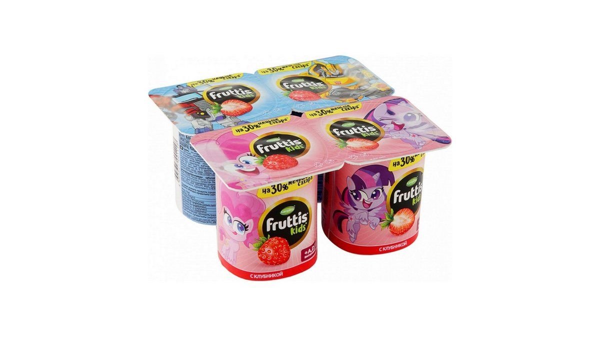Йогурт CAMPINA Fruttis Kids Клубника 2,5% 110г