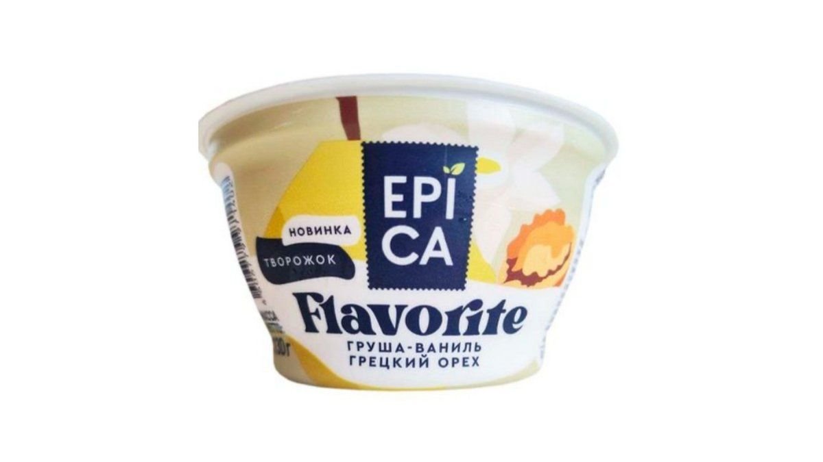 Творожок Epica Flavorite груша-ваниль-грецкий орех 130 г