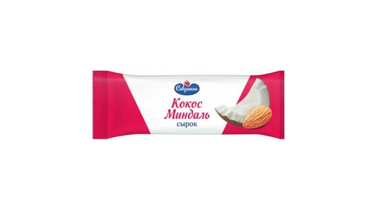 Сырок творожный савушкин 40гр кокос-миндаль