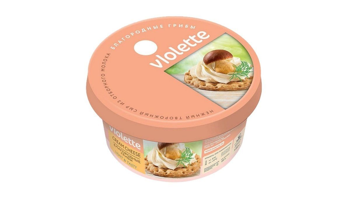Сыр творожный Violette Благородные грибы 140 г