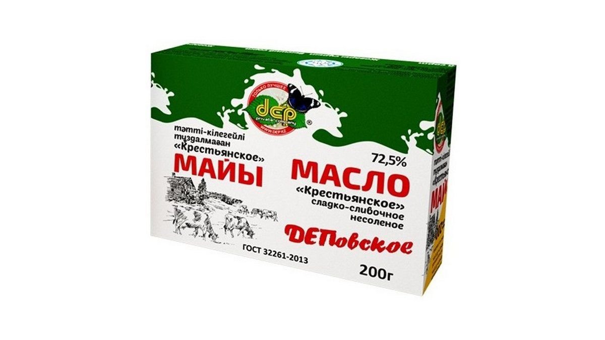 Масло деп 180гр крестьянское 72,5%