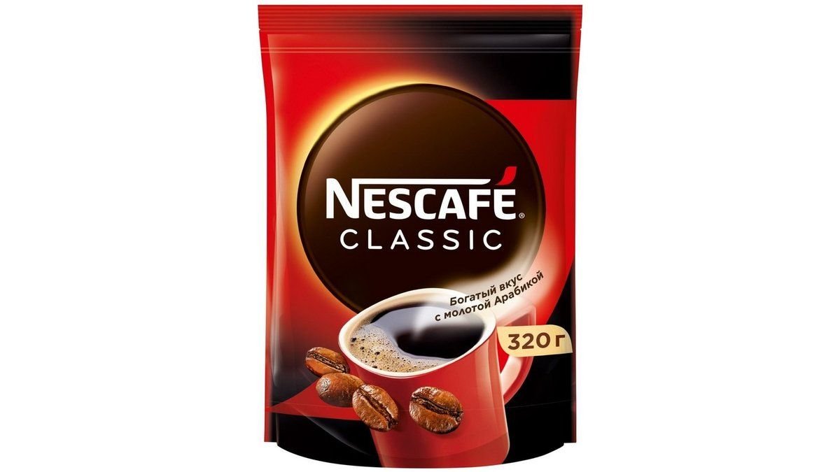 Кофе Nescafe Classic 100% растворимый 320 г