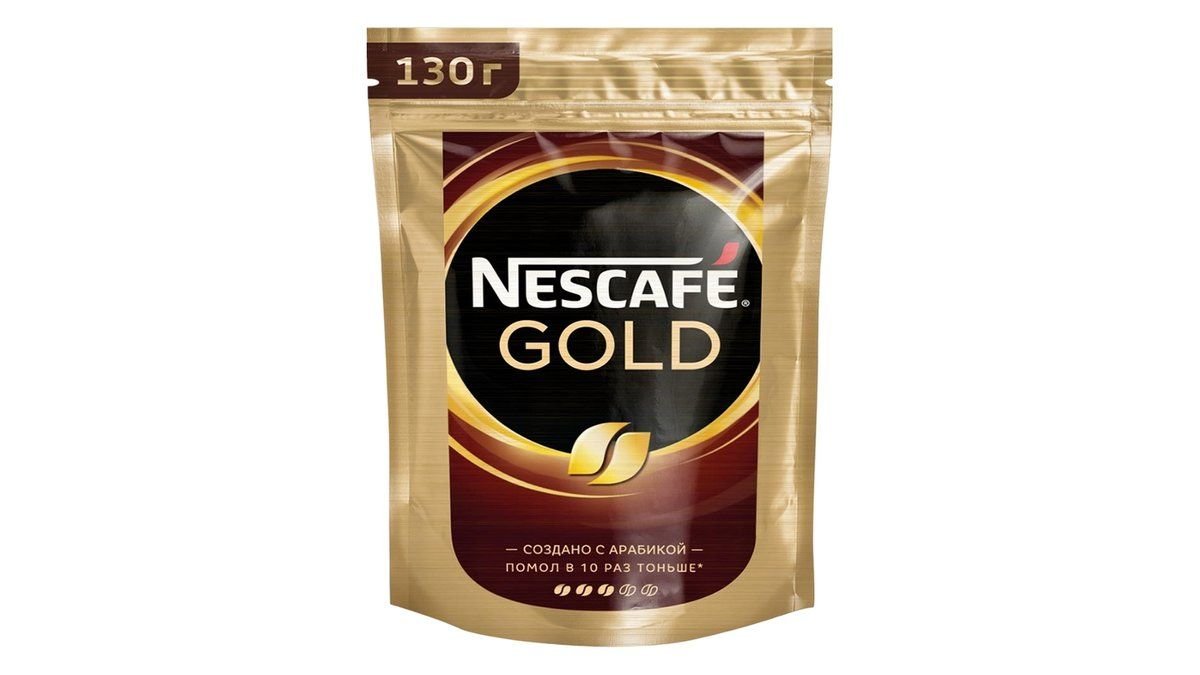 Кофе Nescafe Gold с арабикой растворимый 130 г