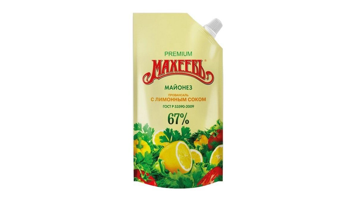Майонез махеевъ 190гр с лимонным соком 67% д/п