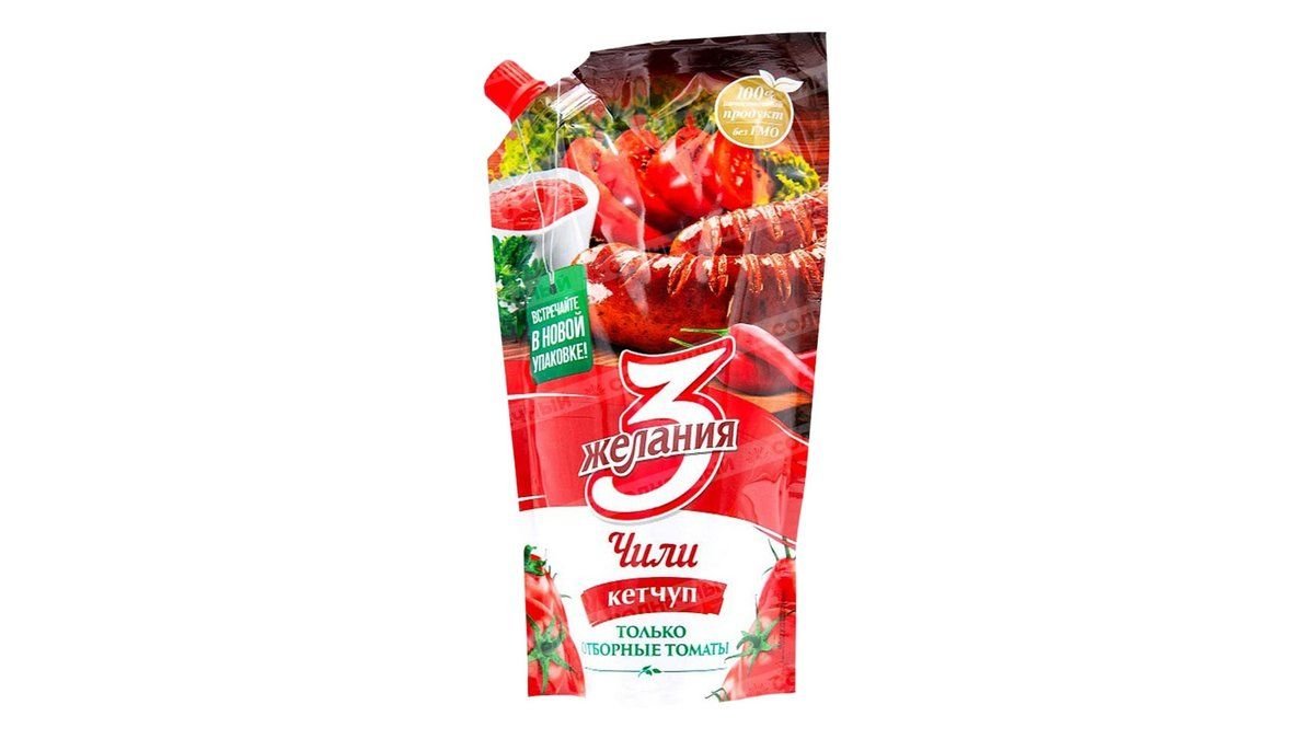 Кетчуп 3 желания чили 100 г д/пак