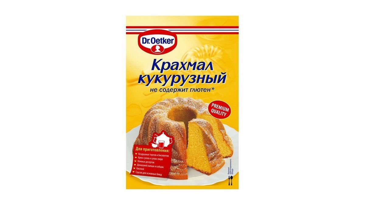 Крахмал Dr.Bakers кукурузный не содержит глютена 100 г