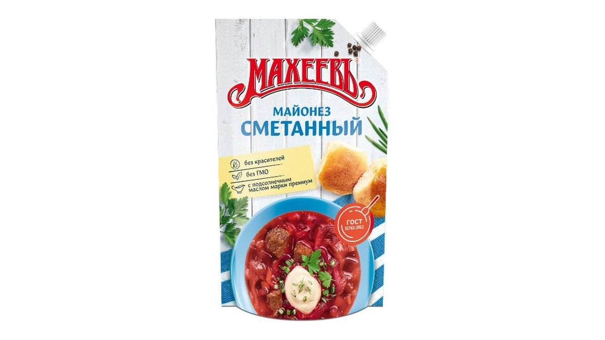 Майонез МАХЕЕВЪ Сметанный 50,5% 380г м/у