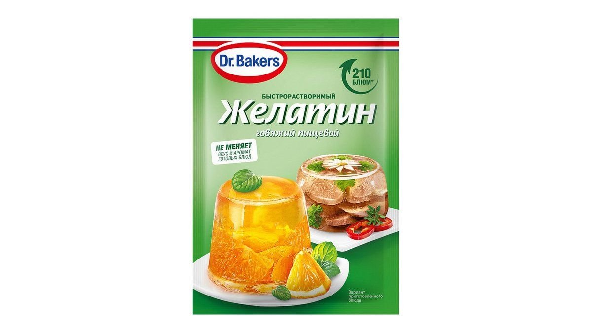 Желатин говяжий пищевой Dr. Bakers 20 г