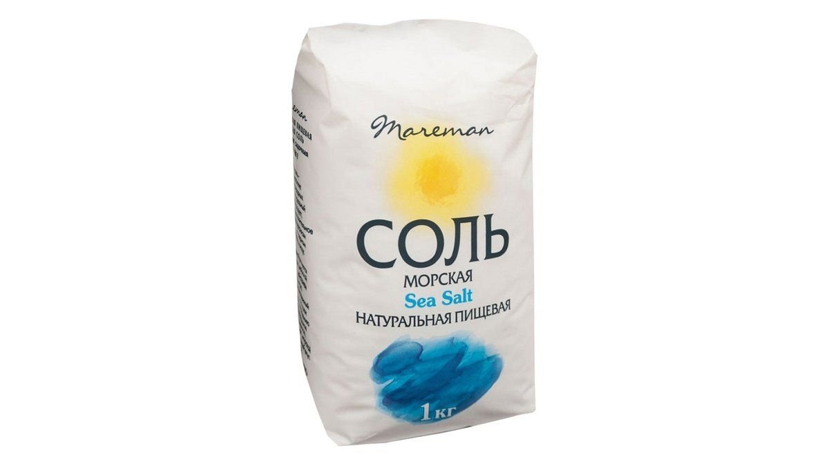 Соль MAREMAN Морская натуральная 1кг м/у