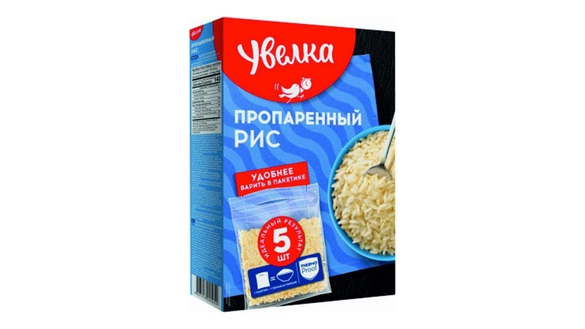 Рис Увелка 5* длиннозерный обработанный паром 80 г