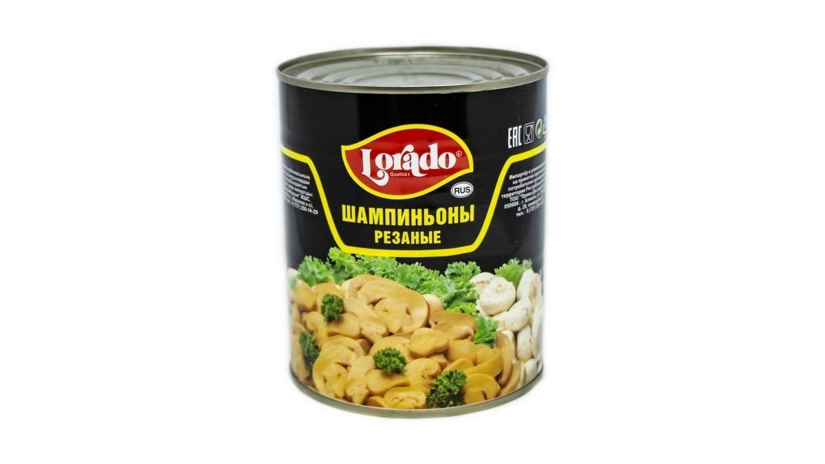 Шампиньоны Lorado резаные 850 мл